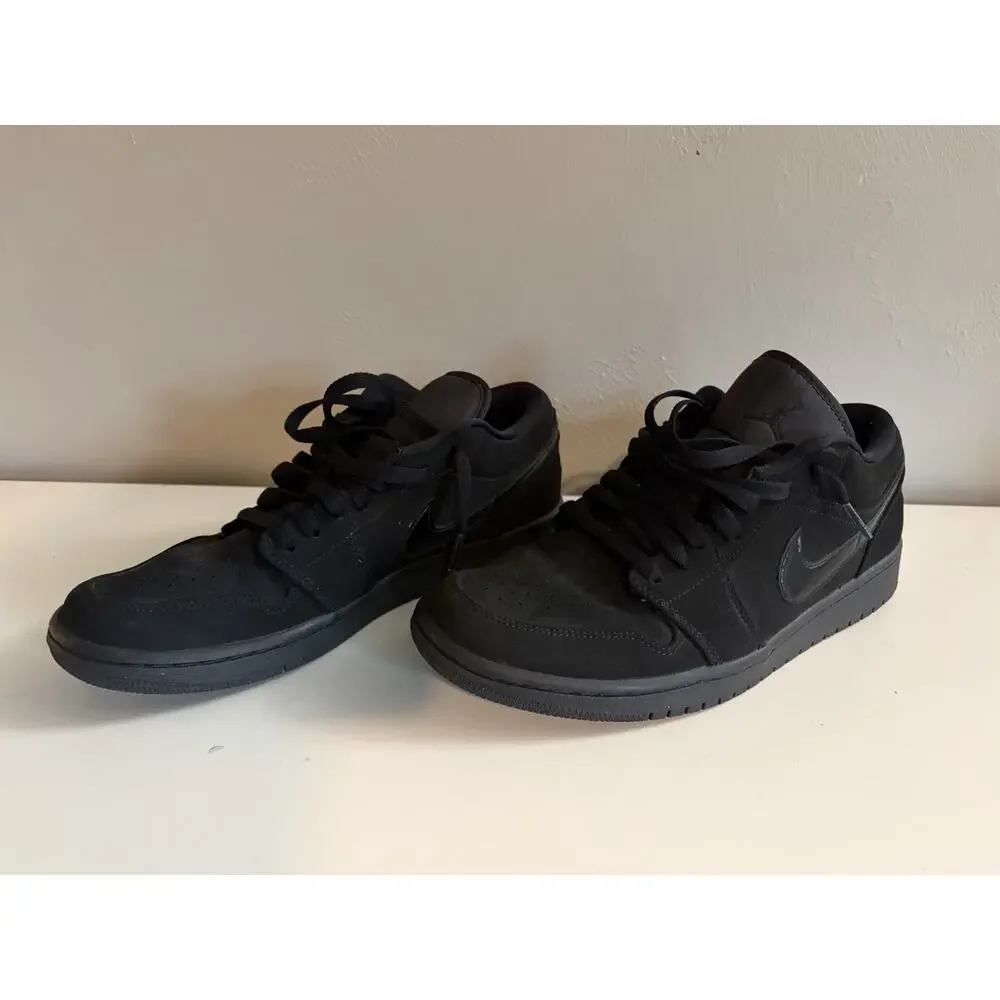 Nike Air Jordan 1 Low Triple Black Sneaker Mens 2019 553558-056 (0022) No Box